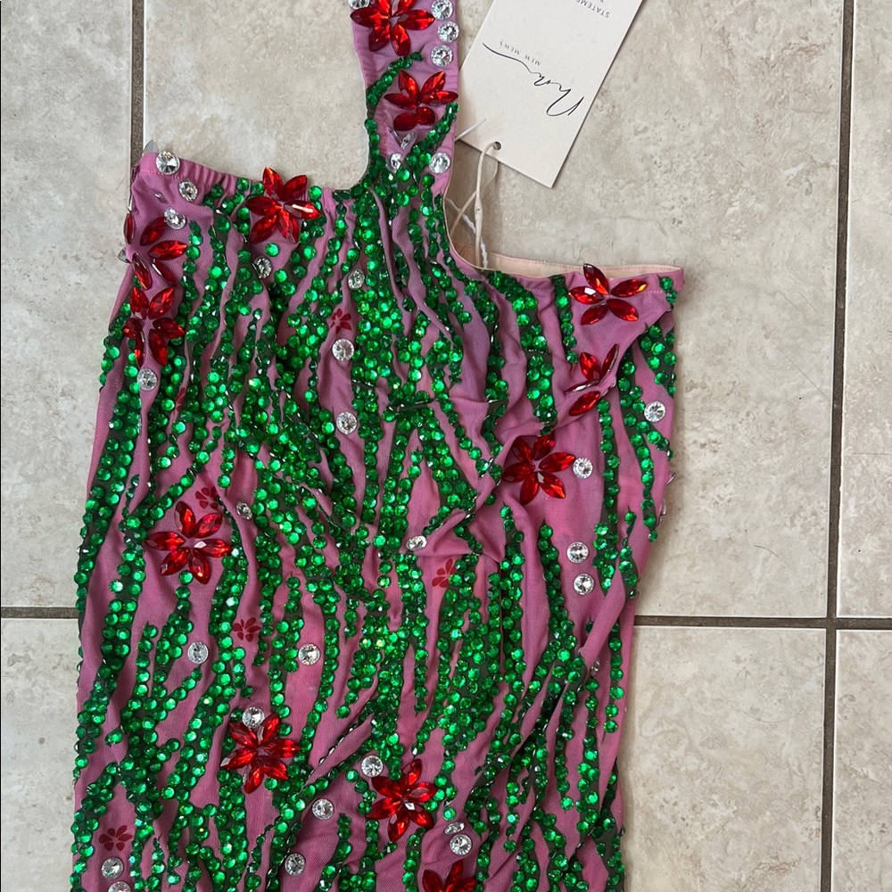 Mew Mews Purple with Green Red White Sparkling Jewels Size Small New with Tag - Picture 3 of 12